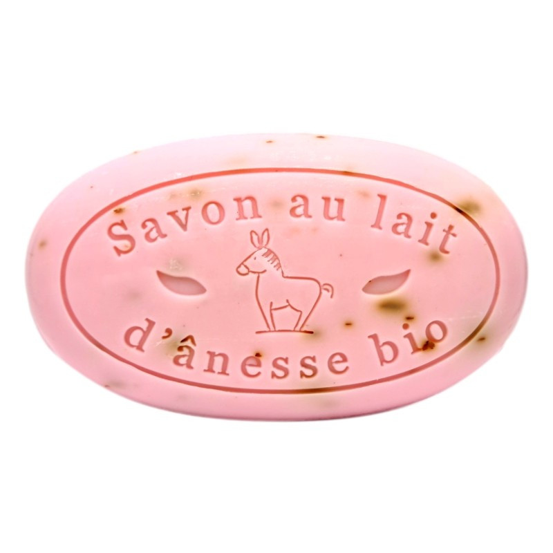 Savon galet Rose 110g au Lait d'ânesse bio