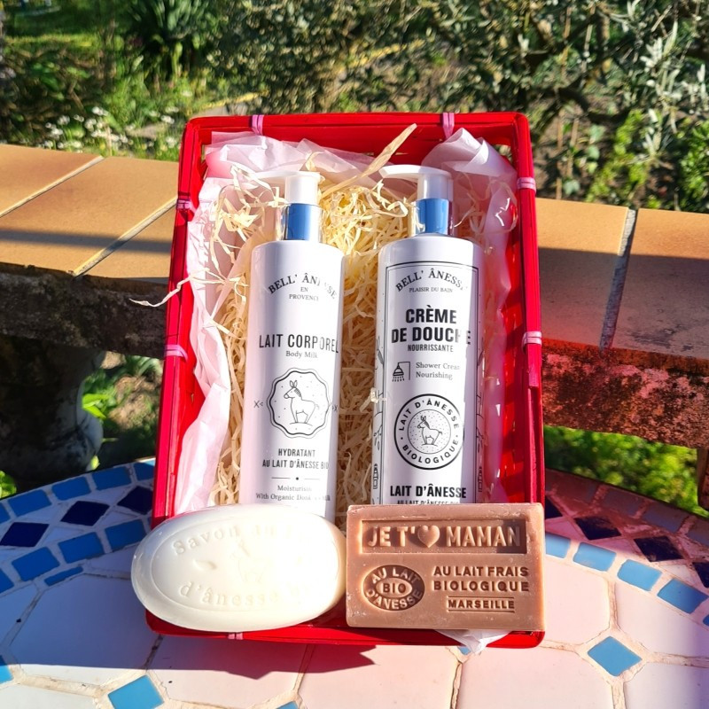 Coffret soin du corps au lait d'ânesse Coffret soin du corps au lait d'ânesse