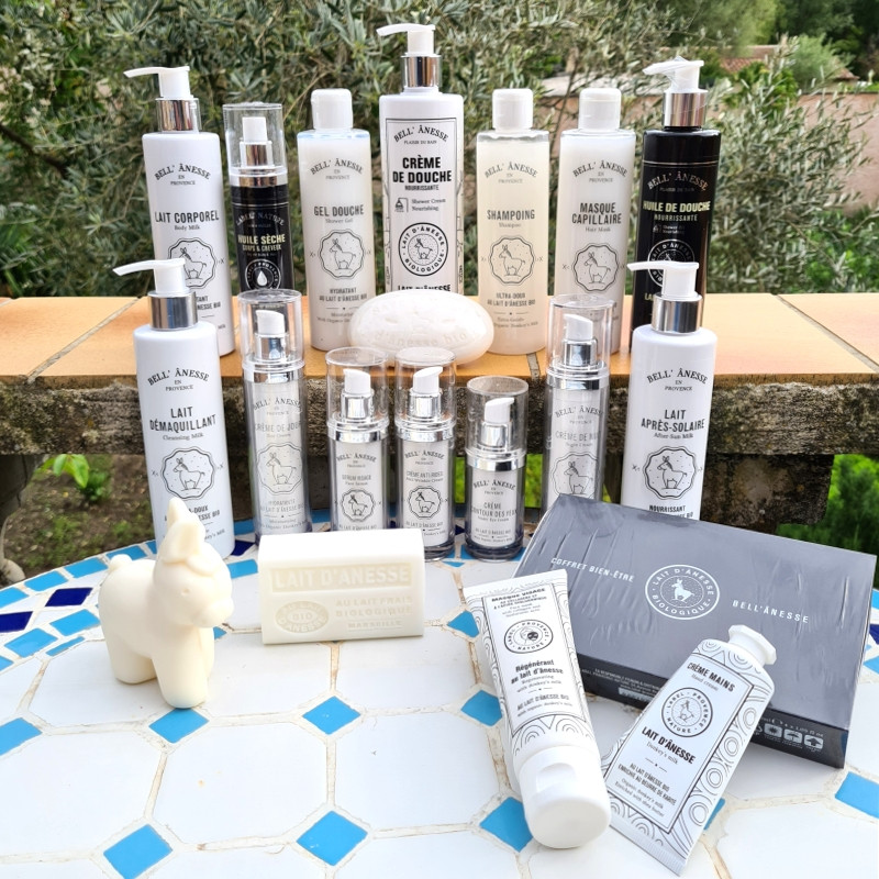 Pack premium au lait d'ânesse bio - Bell' ânesse en Provence Pack premium au lait d'ânesse bio - Bell' ânesse en Provence