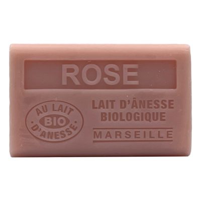 Savon rose 125g au lait d'ânesse bio - bell' ânesse en provence
