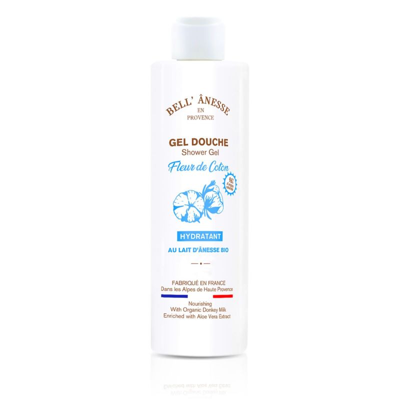 Gel douche fleur de coton au lait d'ânesse BIO