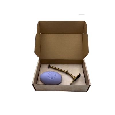 Coffret Porte-savons rotatif laiton + savon citron